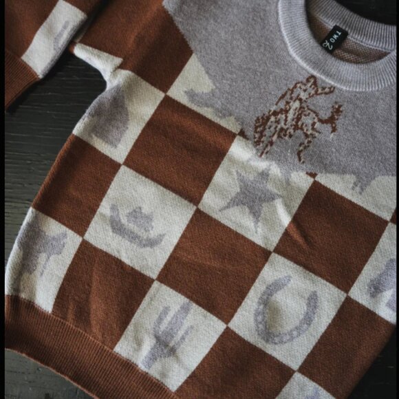 Wild Checkmate Sweater Onesie - Picture 2 of 2
